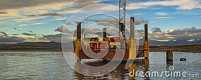 Ushuaia port scene, argentina Editorial Stock Photo