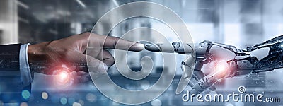 Using automation to increase productivity. Industrial management in efficiency and efficient process with RPA. Stock Photo