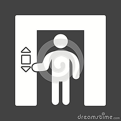 Using Elevator Vector Illustration