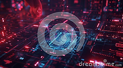 Using 5Gpowered biometric authentication a user securely accesses their virtual wallet to make realtime payments Stock Photo