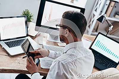 Using modern technologies. Stock Photo