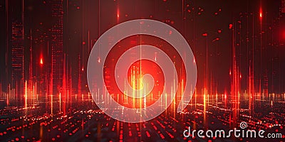 Using Red Candlestick Patterns in Stock Market Analysis: A Guide to Charts. Concept Technical Stock Photo