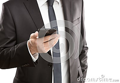 Using smart phone Stock Photo