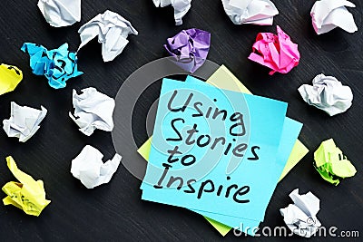 Using stories to inspire. Influence of storytelling Stock Photo