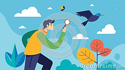 Using their patternseeking skills a neurodivergent ecologist uncovers a previously undiscovered migration pattern in a Vector Illustration