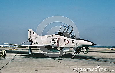 USMC McDonnell RF-4B BuNo 157348 CN 3870 . Taken on March 27 , 1982 Editorial Stock Photo