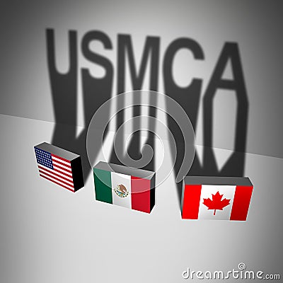 USMCA Business Concept Cartoon Illustration