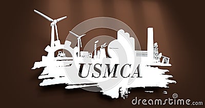 USMCA - United States Mexico Canada Agreement Stock Photo