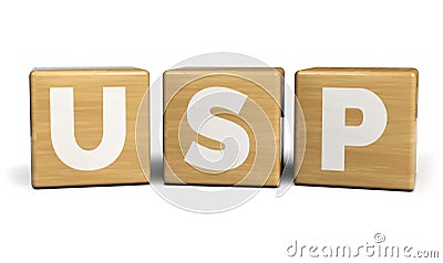 USP - Unique Selling Proposition Stock Photo