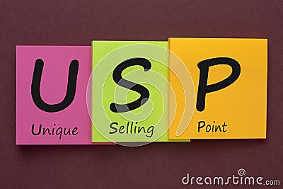 USP Unique Selling Proposition Stock Photo