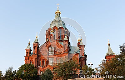Uspenski Orthodox Cathedral in Helsinki Editorial Stock Photo