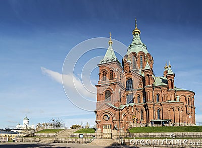 Uspenski orthodox church cathedral famous landmark in helsinki c Editorial Stock Photo