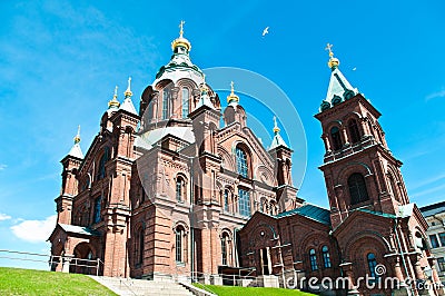 Uspenski Orthodox Church in Helsinki, Finland Stock Photo