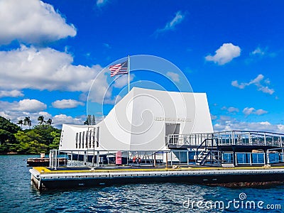 USS Arizona Memorial Pearl Harbor, Hawaii Stock Photo