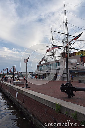 USS Constellation Historic Ship in Baltimore, Maryland Editorial Stock Photo