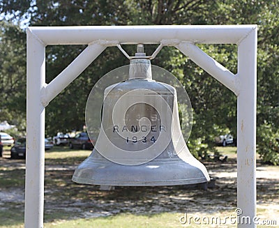 USS Ranger Ship`s Bell 1934 Editorial Stock Photo