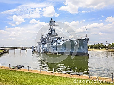 USS Texas at San Jacinto State Park Stock Photo