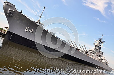 USS Wisconsin Battleship, Norfolk, VA, USA Editorial Stock Photo