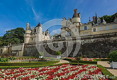 Usse castle in the Loire Valley - France Stock Photo