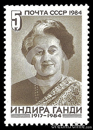 Indira Gandhi Editorial Stock Photo