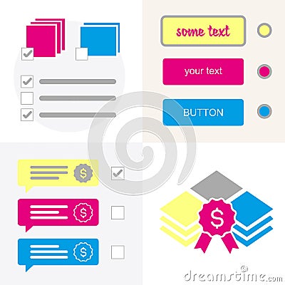 Ð¡ustomer choice chat messages Vector Illustration