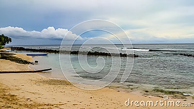 Abasi Beach is one of the tourist attractions in the city of Manokwari, West Papua. Stock Photo