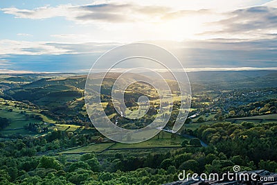 Usual rural England landscape in Yorkshire Stock Photo