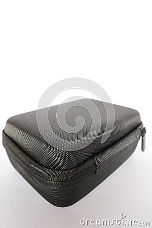 Multipurpose bag with a zipper with a stiff and sturdy material Stock Photo