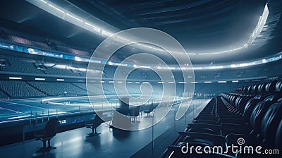 ut sports experienceThe Ultimate Futuristic Sports Stadium: Automated Concessions & Real-Time Analytics Stock Photo