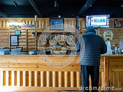 Interior view of the Cowboy Ranch House Restarurant Editorial Stock Photo