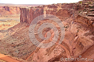 Utah-Canyonlands National Park-Island in the Sky area-White Rim Road. Stock Photo