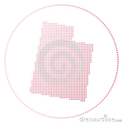 Utah digital badge. Vector Illustration