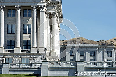 Utah State Capitol East Corner Stock Photo