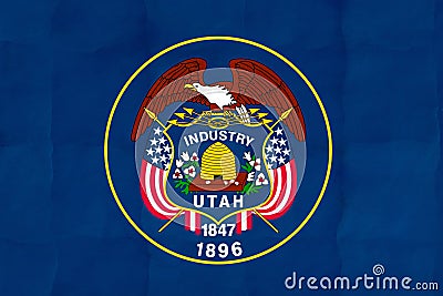 Utah state flag Stock Photo