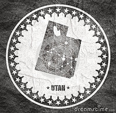 Utah state map Stock Photo