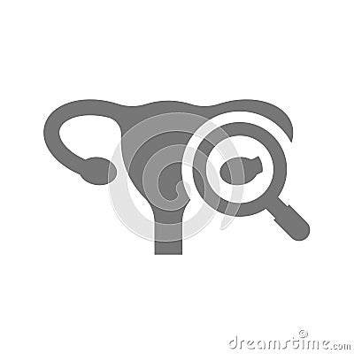 Uterus and gamete production medical test icon Vector Illustration