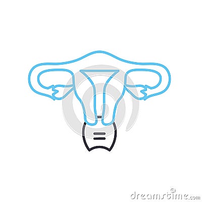 uterus line icon, outline symbol, vector illustration, concept sign Vector Illustration