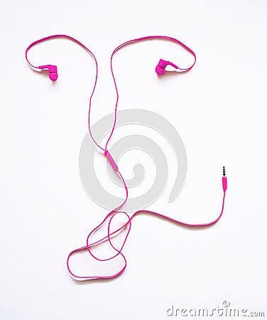 Uterus shaped earphones Stock Photo