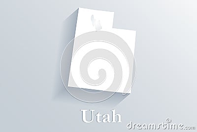 Utah map vector image Vector Illustration