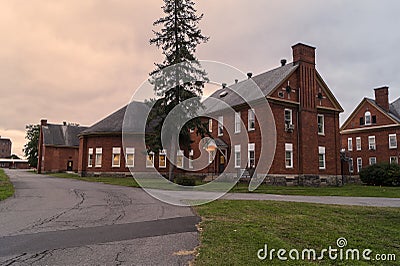 UTICA, NY, USA - OCT. 03, 2018: McPike Addiction Treatment Center is a 68-bed inpatient facility operated by the NYS office of Alc Editorial Stock Photo