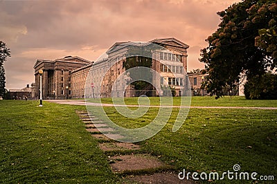 UTICA, NY, USA - OCT. 03, 2018: The Utica Psychiatric Center, also known as Utica State Hospital, opened in Utica on January 16, 1 Editorial Stock Photo