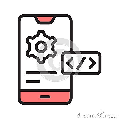Utilise the app development vector icon for creating innovative applications Vector Illustration