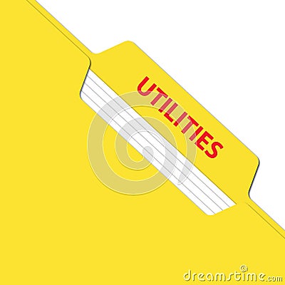 Utilities folder Cartoon Illustration