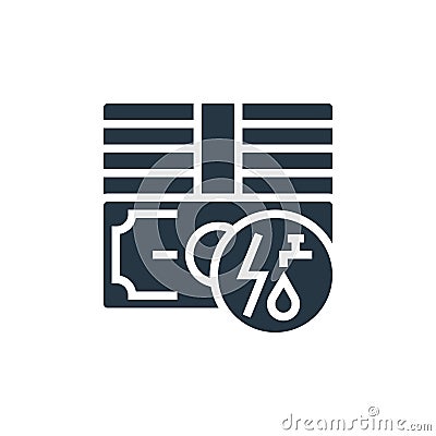 utilities icon vector from business model canvas concept. Thin line illustration of utilities editable stroke. utilities linear Vector Illustration
