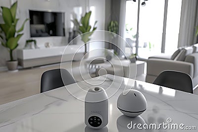 Utilize a camcorder to oversee high-definition surveillance remotely, integrating security with DVR controls and enhanced protecti Cartoon Illustration