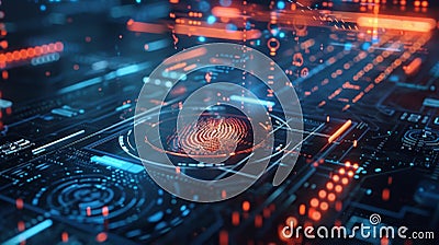 Utilizing advanced biometric technology mobile payment systems ensure secure and seamless transactions with just the Stock Photo