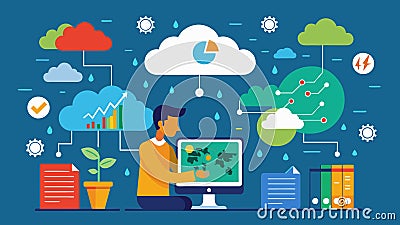 Utilizing a combination of historical data and current observations scientists are able to develop datadriven climate Vector Illustration