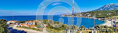 Utjeha Beach on the Adriatic coast in Montenegro. Editorial Stock Photo