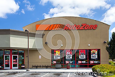 Uto Zone car parts store Editorial Stock Photo