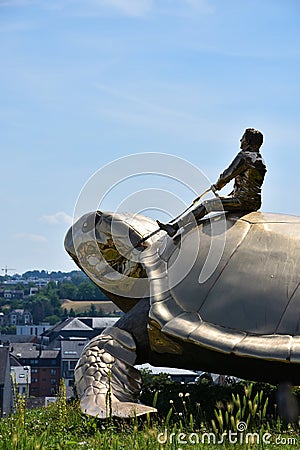 Utopia, gigantic turtle from Jan Fabre Editorial Stock Photo